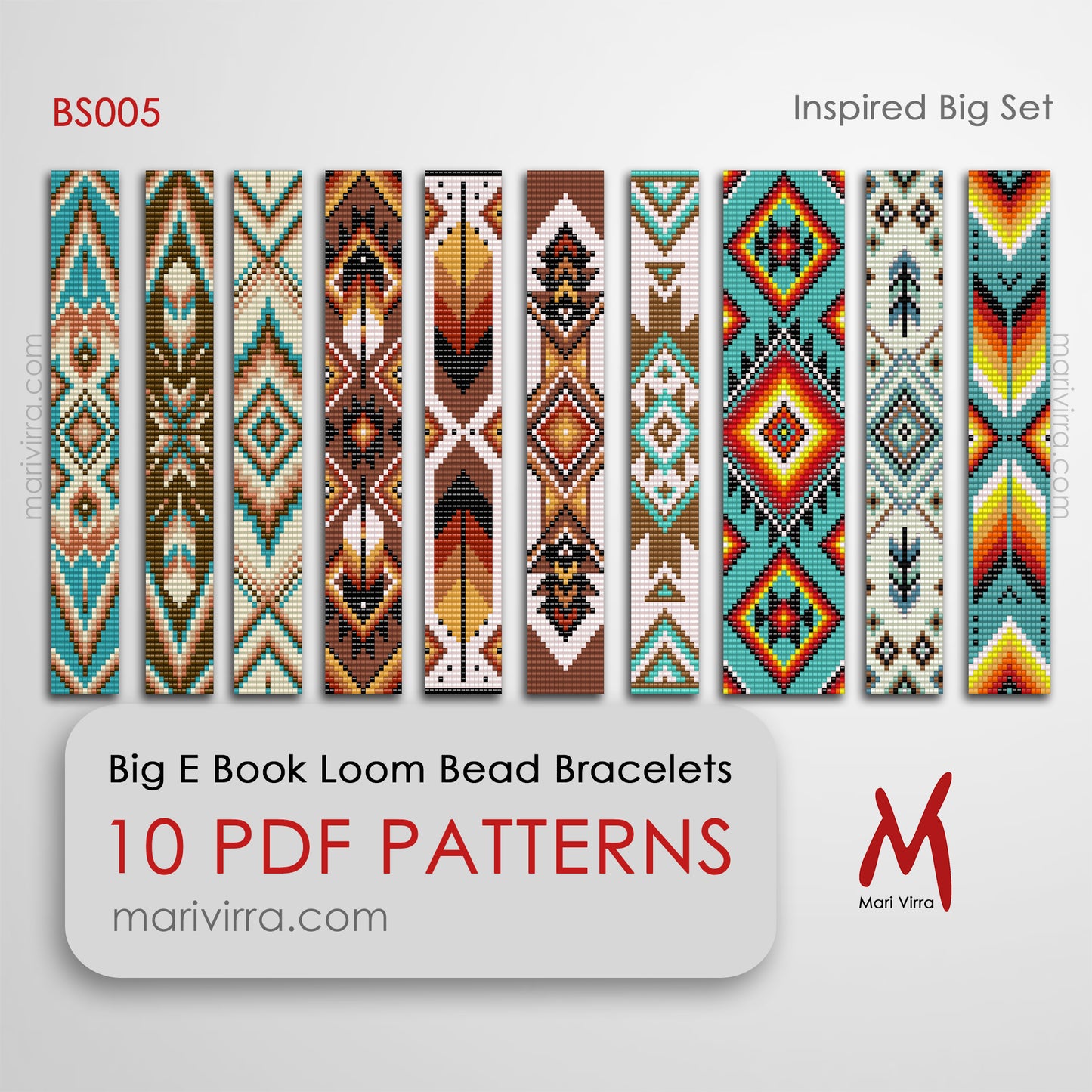 Inspired Big Set of Ten Loom Digital Bead Patterns