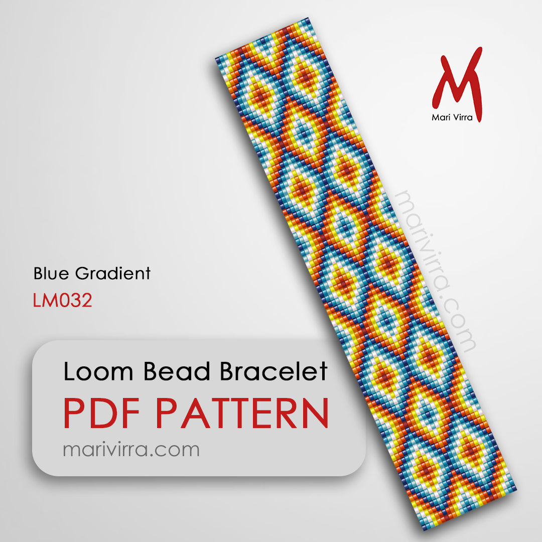 Blue Gradient Loom Digital Bead Pattern