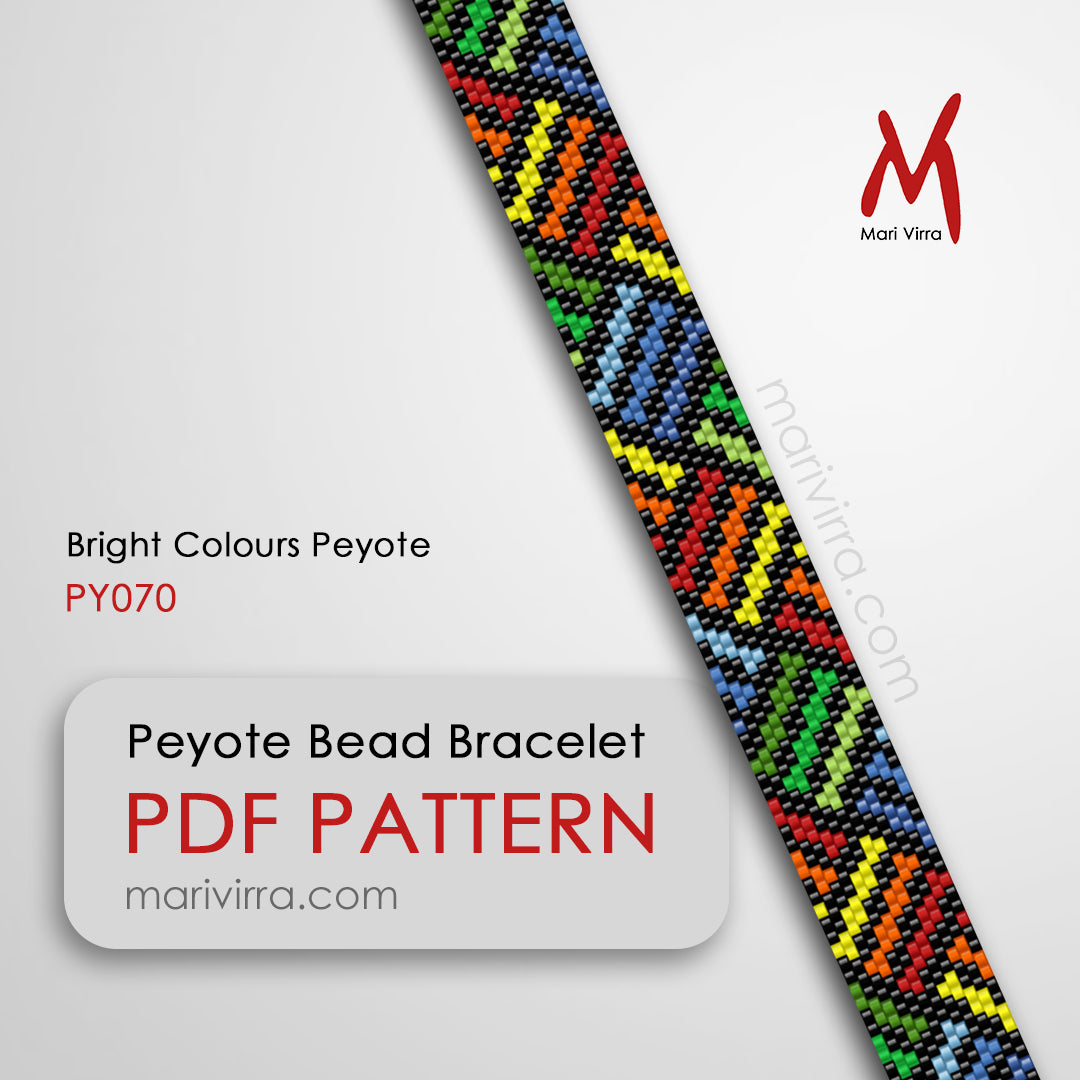Bright Colours Peyote Digital Bead Pattern