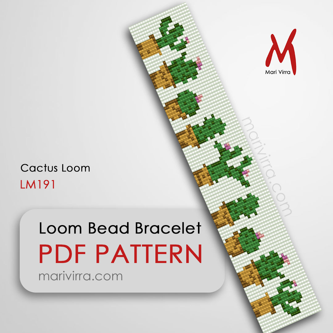 Cactus Loom Bracelet Loom Digital Bead Pattern