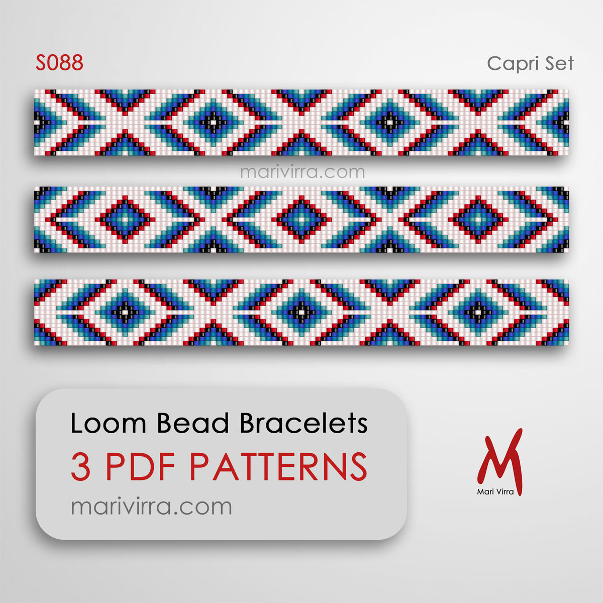 Capri Set of Four Loom Digital Bead Patterns