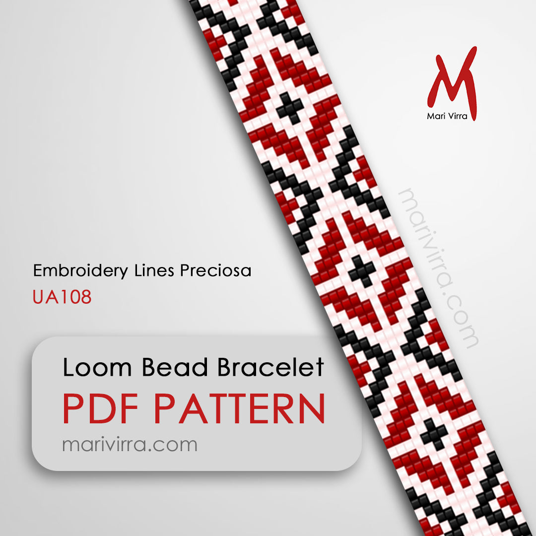 Embroidery Lines Loom Digital Bead Pattern