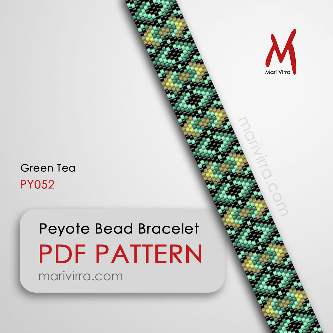 Green Tea Peyote Digital Bead Pattern