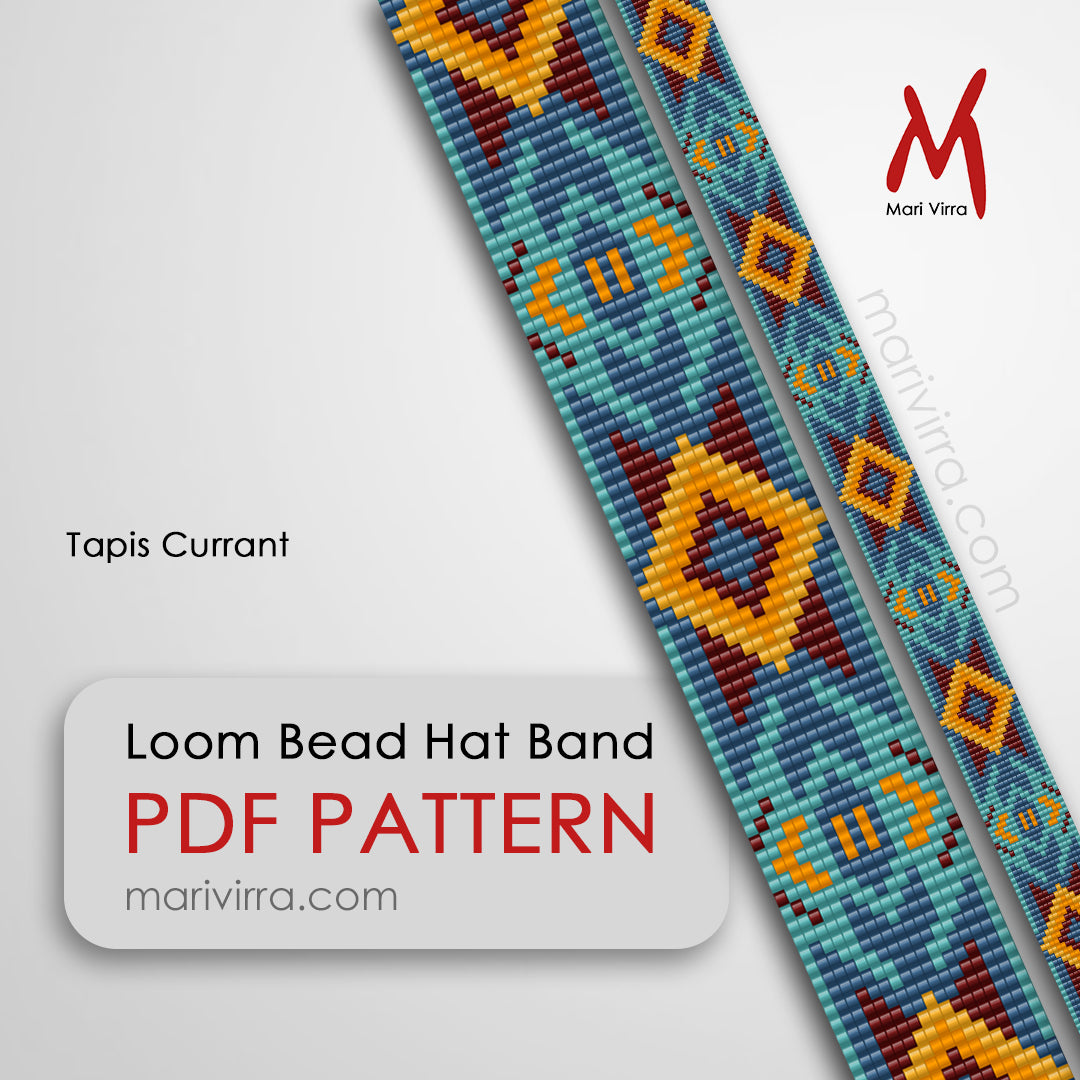 Tapis Set Hat Band Set of Four Loom Digital Bead Patterns