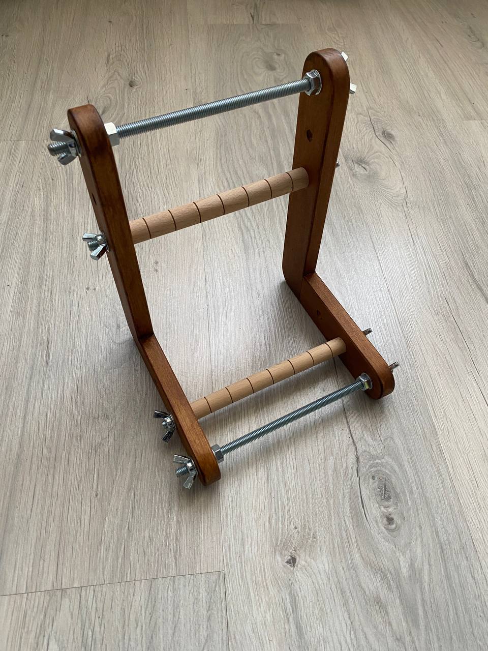 Dark Narrow Double-sided Wooden Loom for NARROW seed beadwork weaving