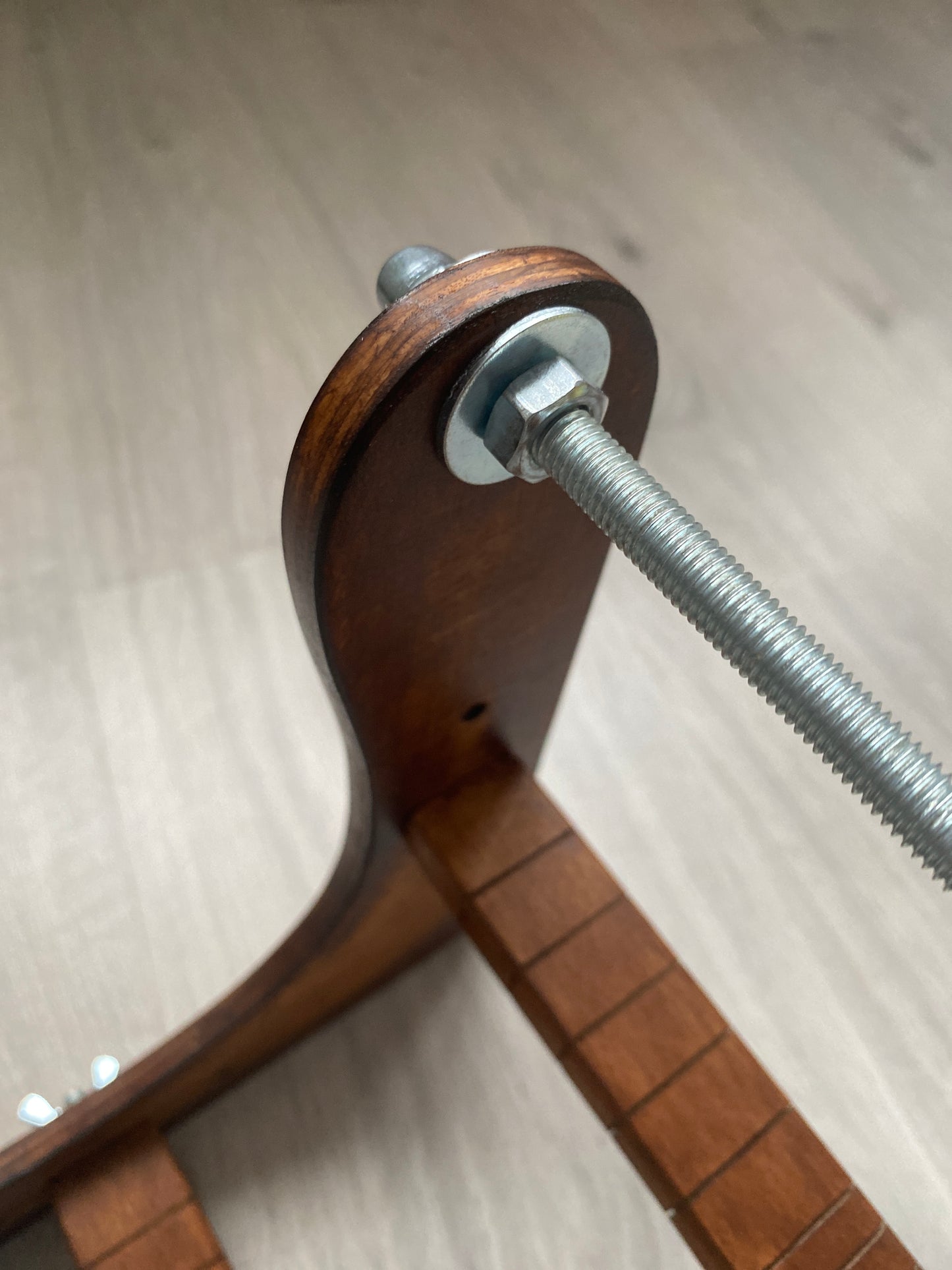 Dark Big Wooden Loom for LONG seed beadwork weaving