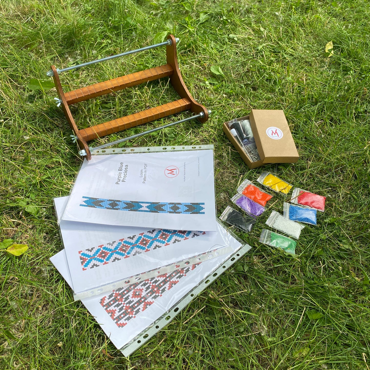 Dark Bead Loom Kit - Everything you need to start loom weaving