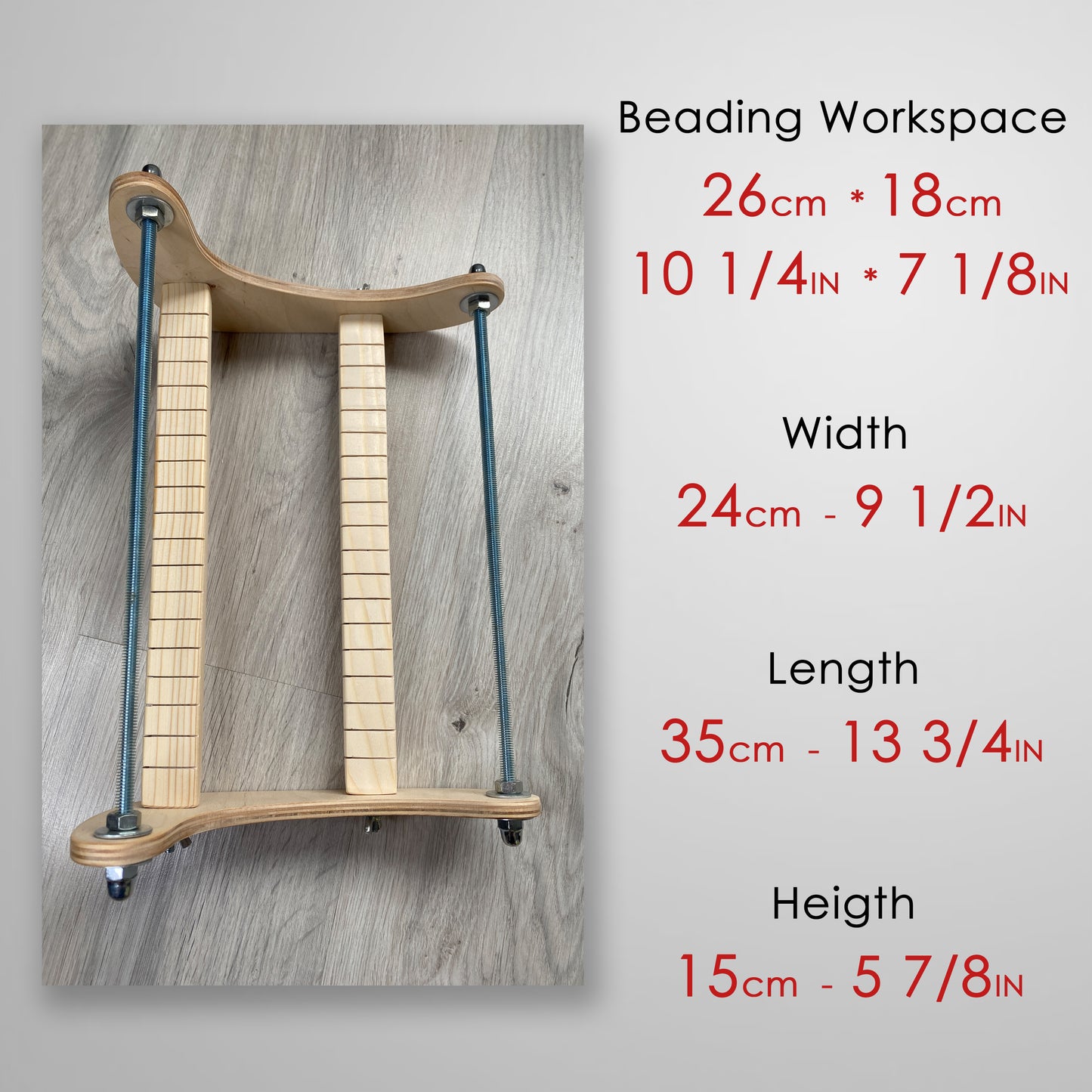 Wooden Loom for LONG seed beadwork weaving
