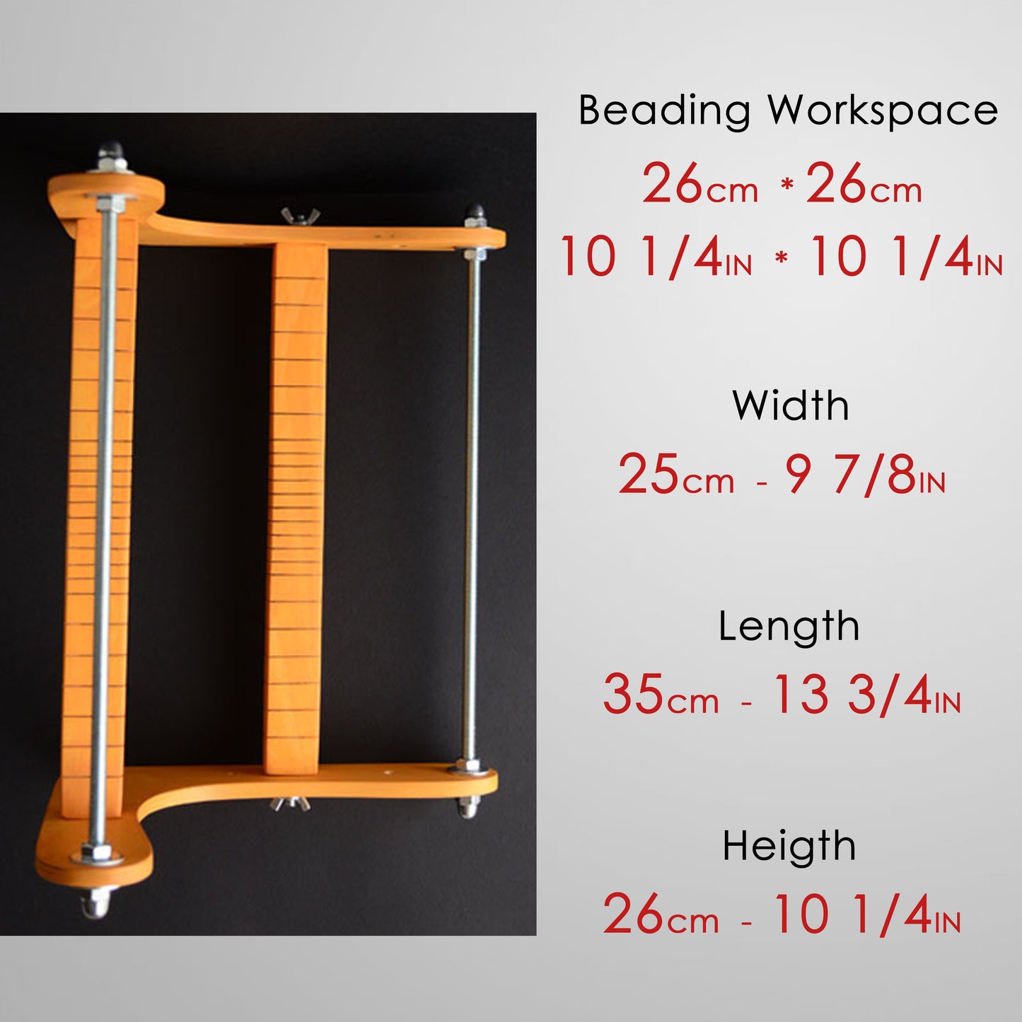 Halloween Pumpkin Big Wooden Loom for LONG seed beadwork weaving (Limited Edition)