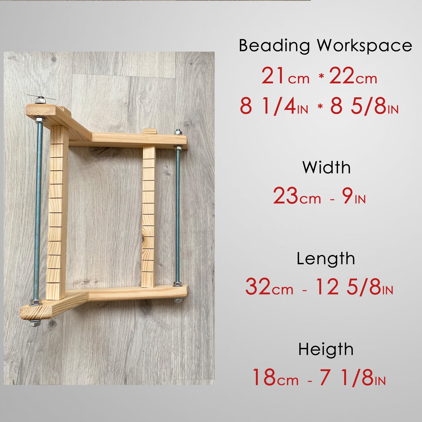 New Wooden Loom with MAGNET for LONG seed beadwork weaving