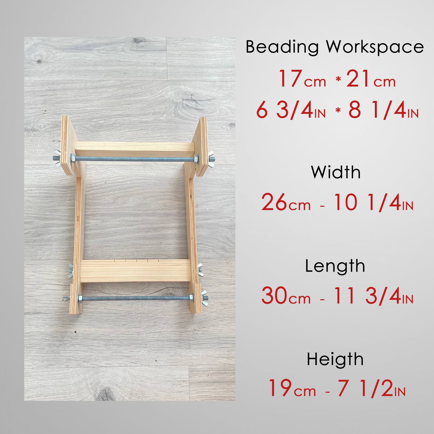 Large Wooden Loom for LONG seed beadwork weaving