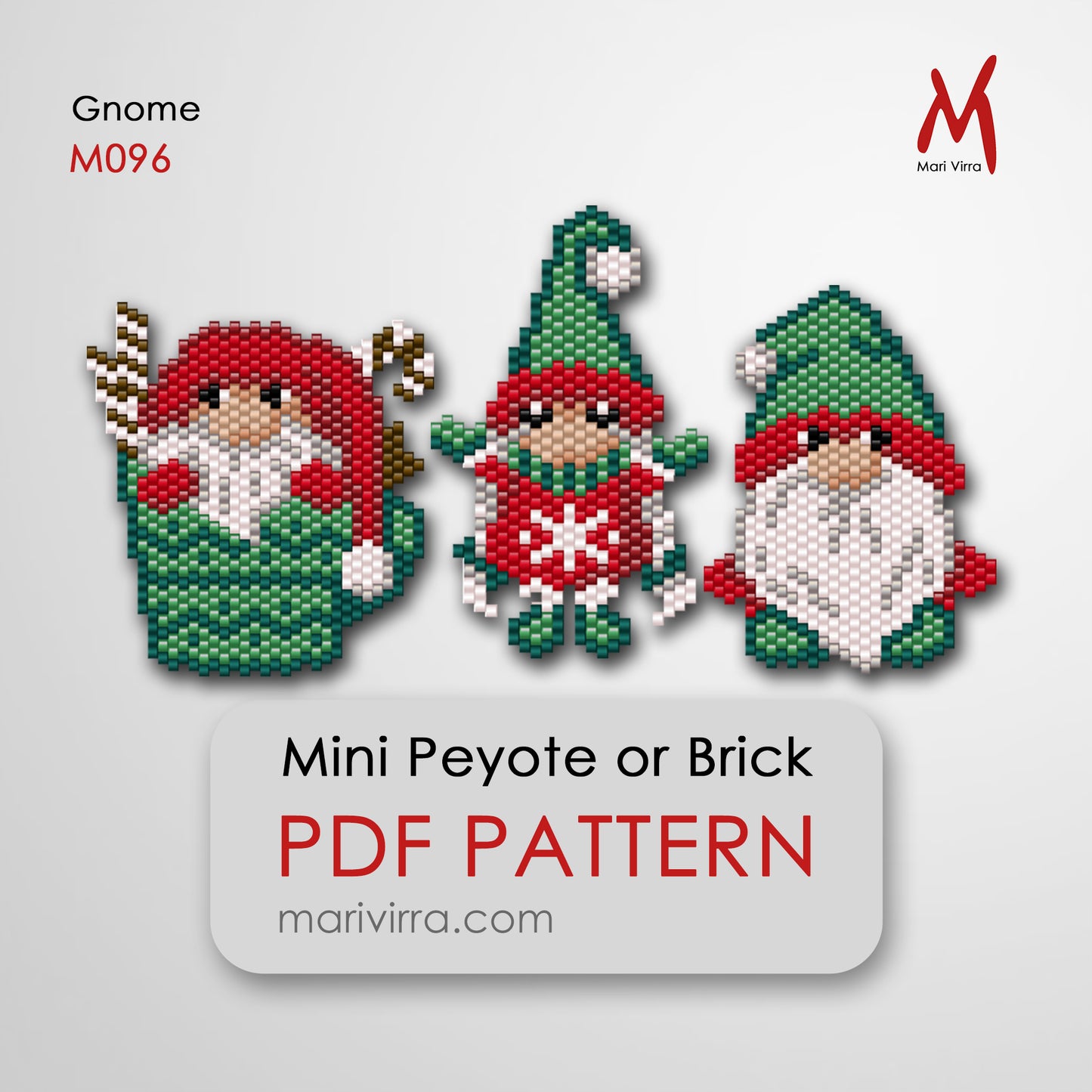 Gnome Set Peyote or Brick Digital Bead Pattern