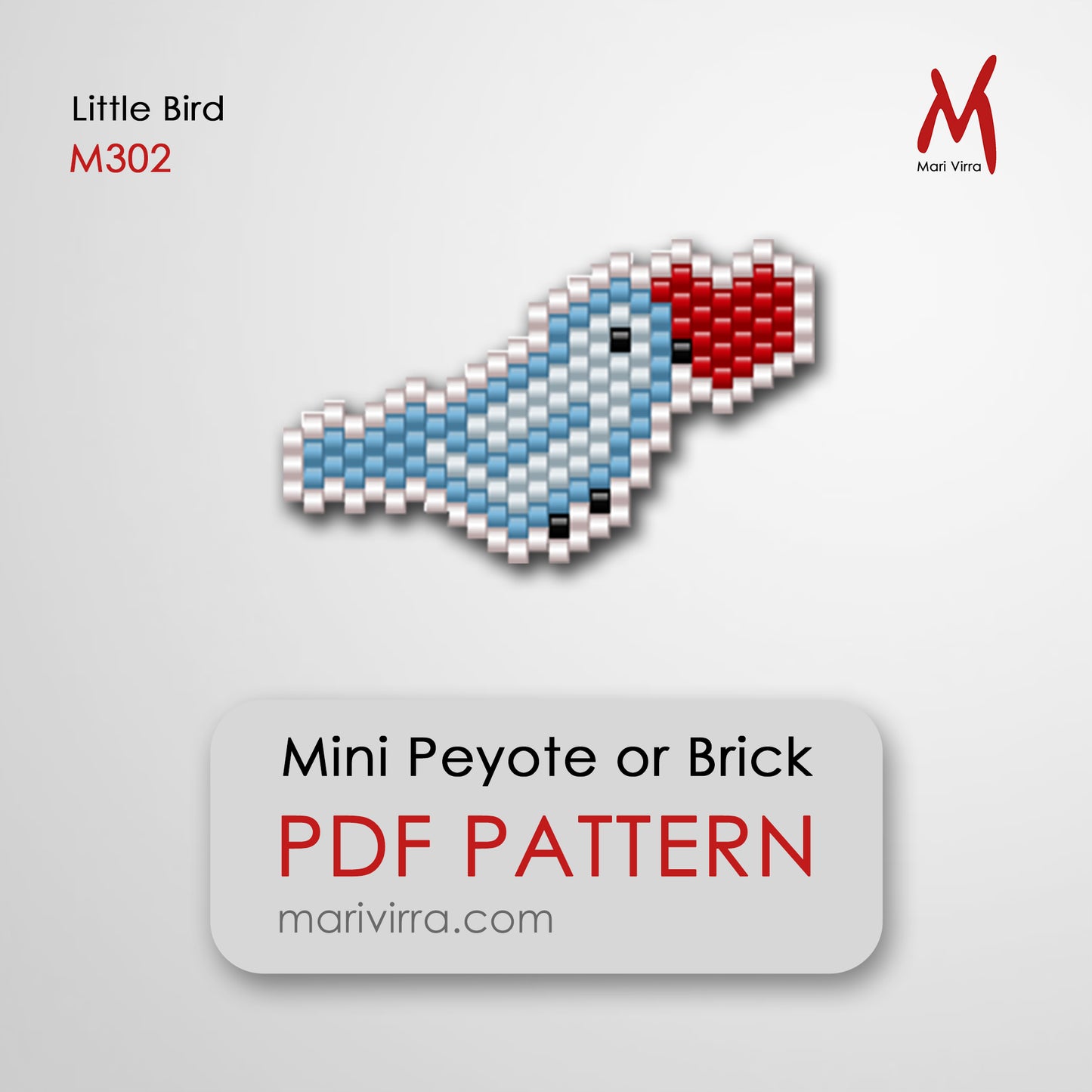 Little Bird Peyote or Brick Digital Bead Pattern