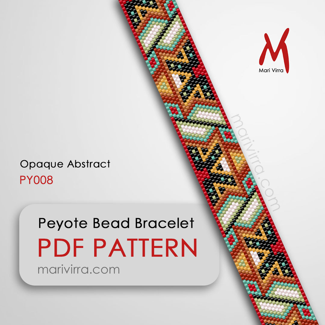 Opaque Abstract Peyote Digital Bead Pattern