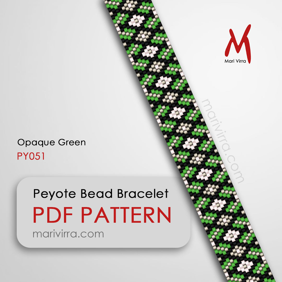 Opaque Green Peyote Digital Bead Pattern