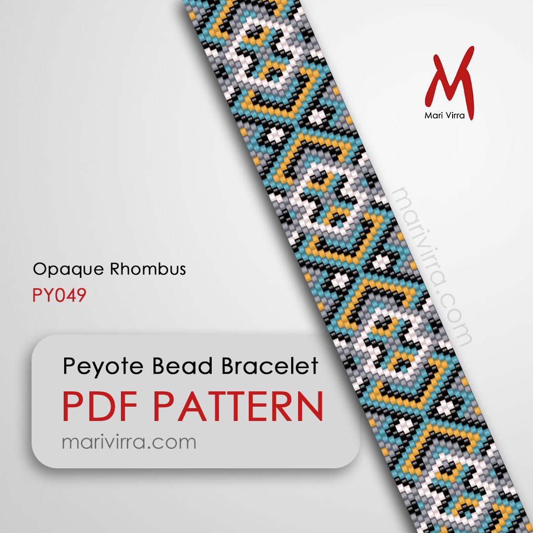 Opaque Rhombus Peyote Digital Bead Pattern