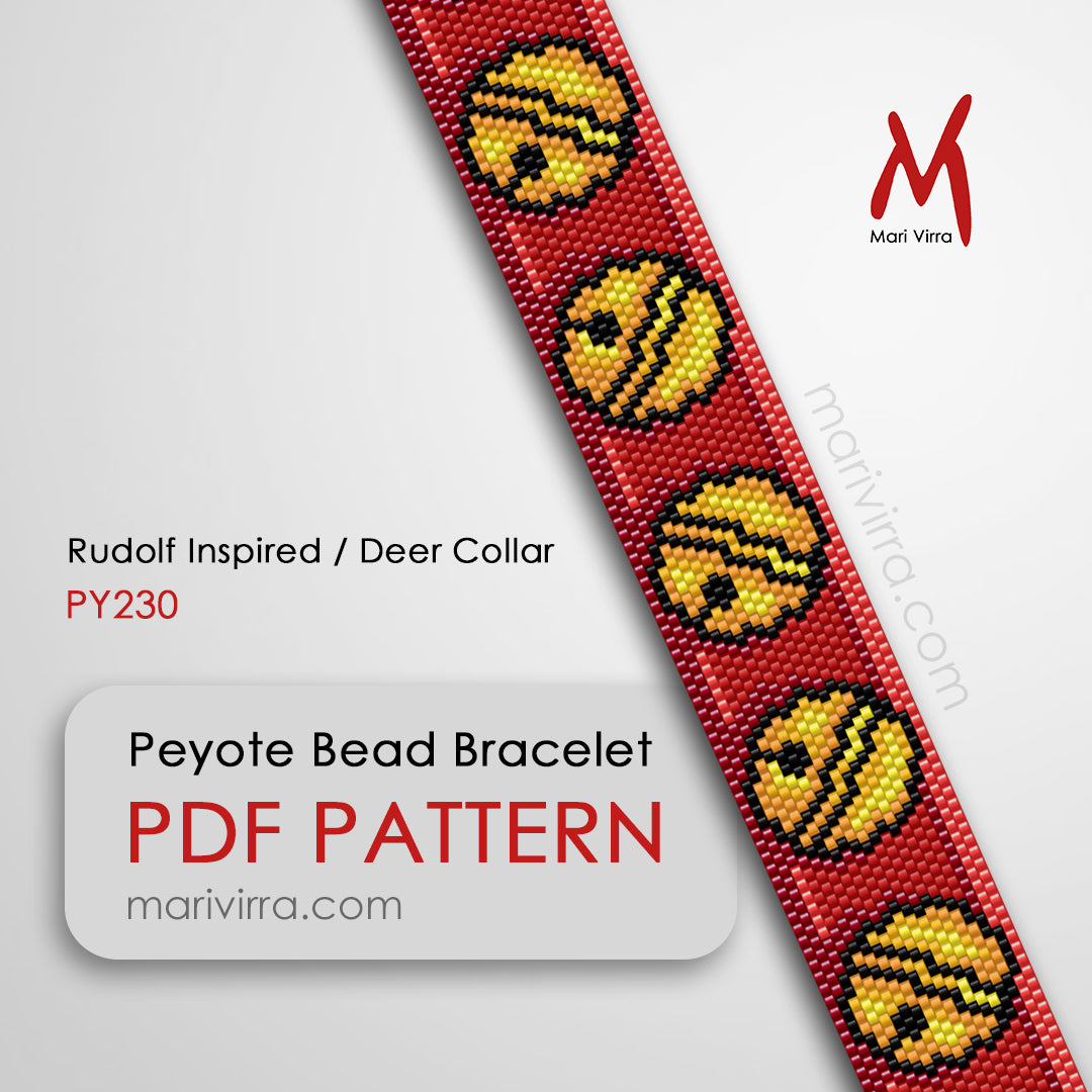 Rudolf Inspired / Deer Collar Peyote Digital Bead Pattern