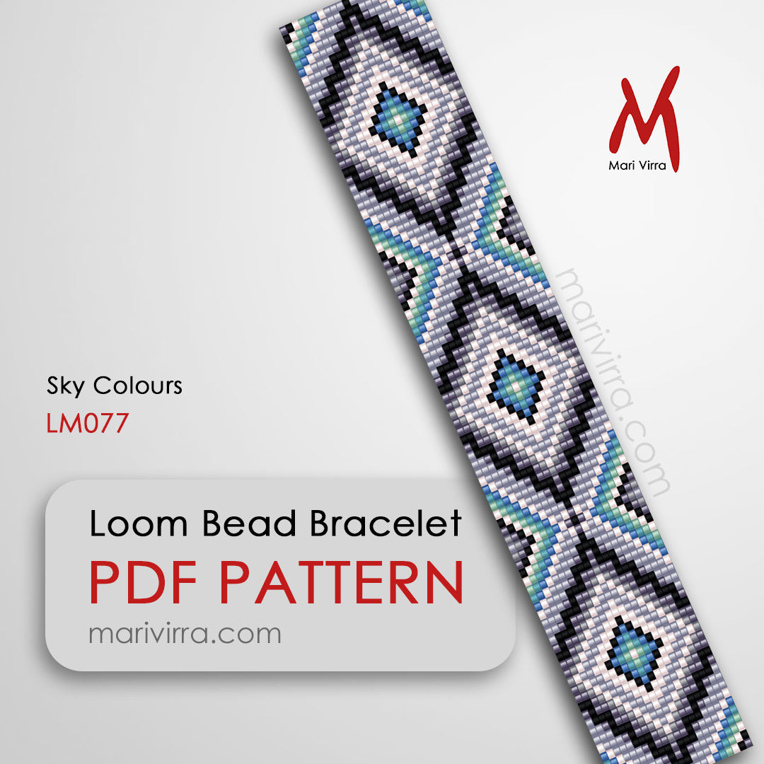 Sky Colours Loom Digital Bead Pattern