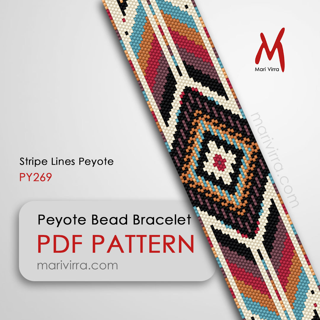 Stripe Lines Peyote Digital Bead Pattern