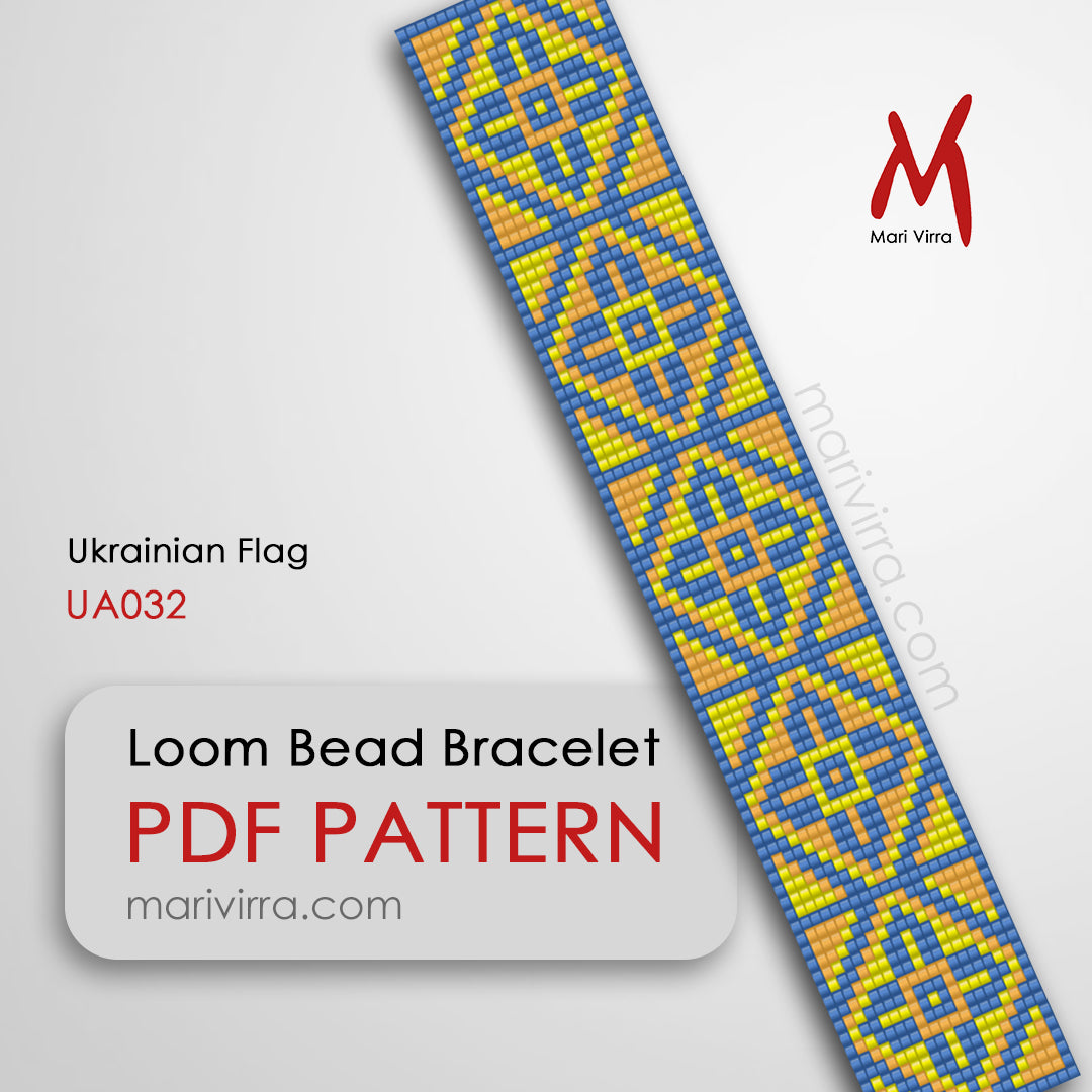 Ukrainian Flag Loom Digital Bead Pattern