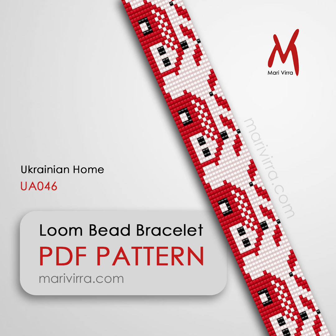 Ukrainian Home Band Loom Digital Bead Pattern