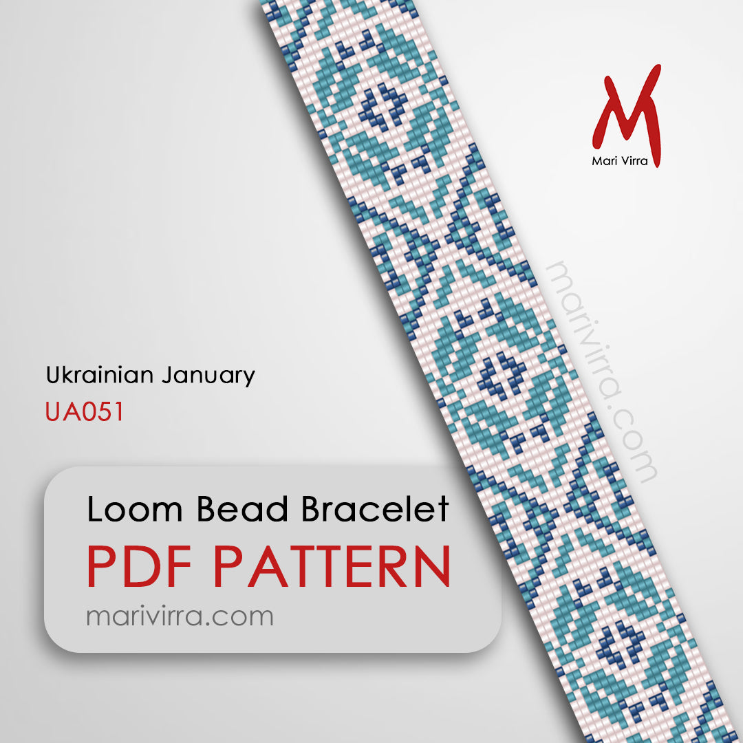 Ukrainian January Loom Digital Bead Pattern
