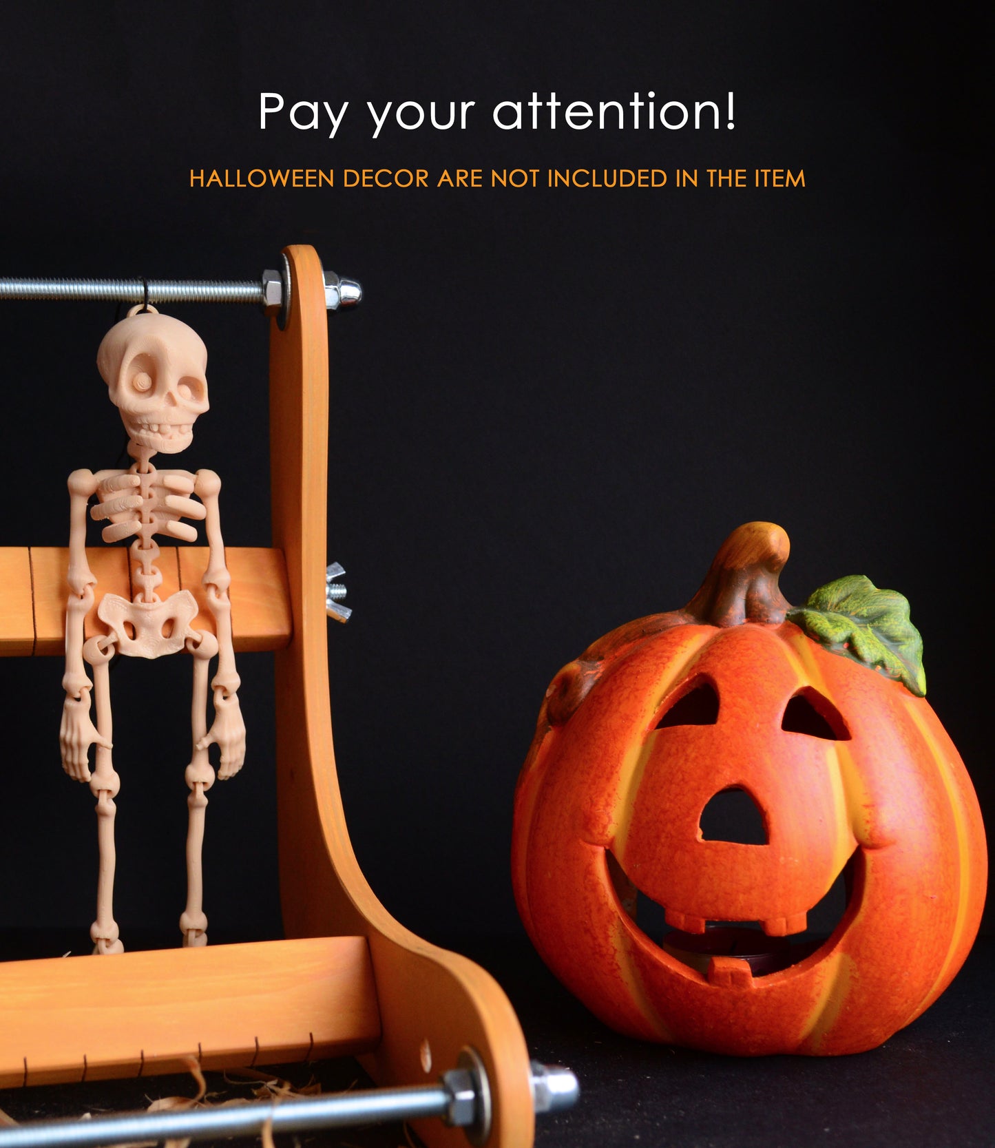Halloween Pumpkin Big Wooden Loom for LONG seed beadwork weaving (Limited Edition)
