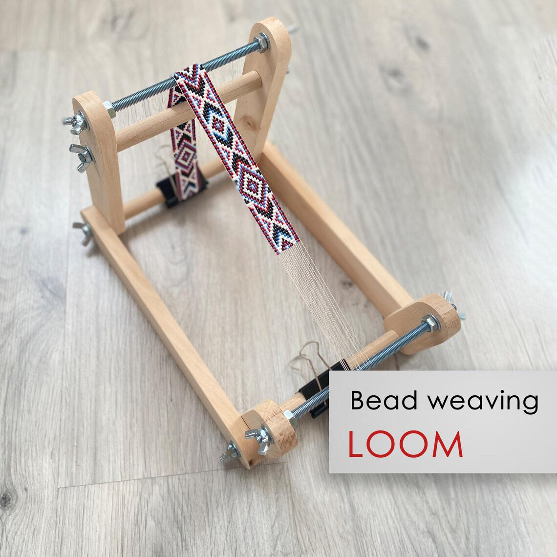 Upright Duo Loom for LONG seed beadwork weaving