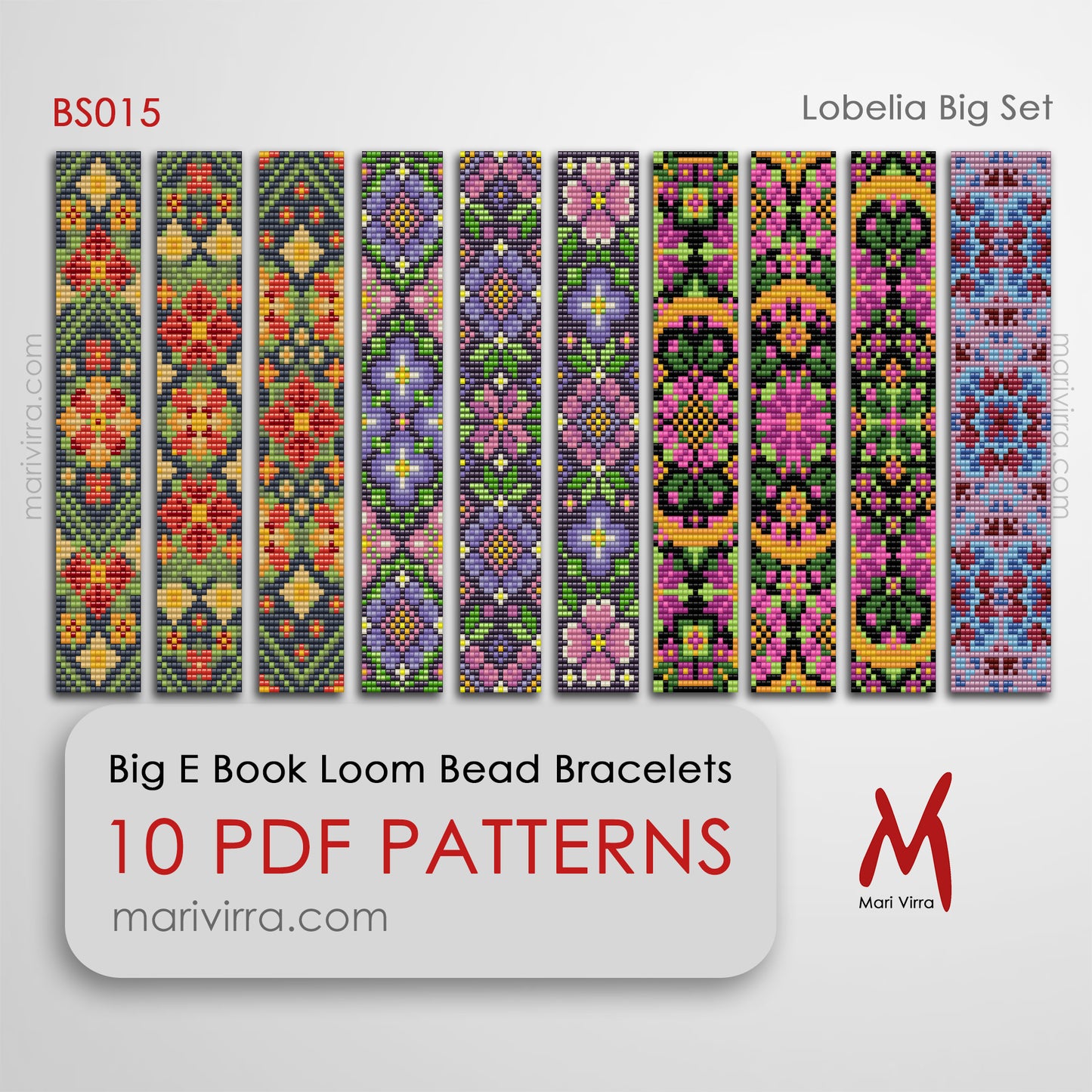 Lobelia Big Set of Ten Loom Digital Bead Patterns