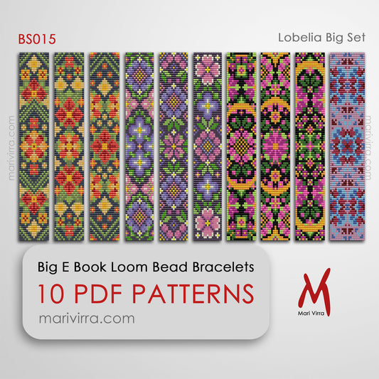 Lobelia Big Set of Ten Loom Digital Bead Patterns