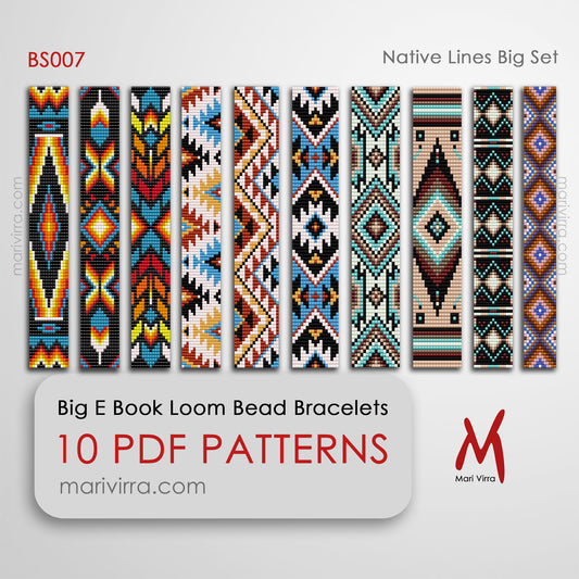 Native Lines Set of Ten Loom Digital Bead Patterns