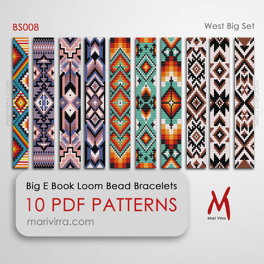 West Big Set of Ten Loom Digital Bead Patterns