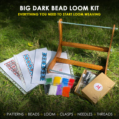 Big Dark Bead Loom Kit - Everything you need to start loom weaving