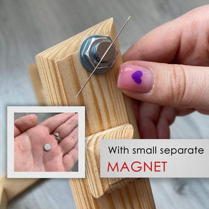 New Wooden Loom with MAGNET for LONG seed beadwork weaving