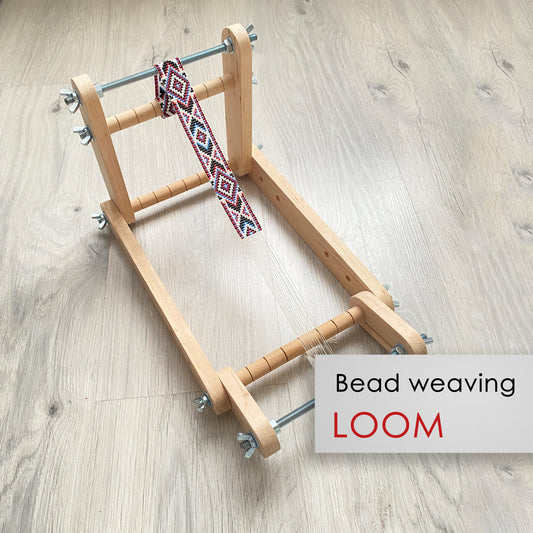 Upright Modern Loom for LONG seed beadwork weaving