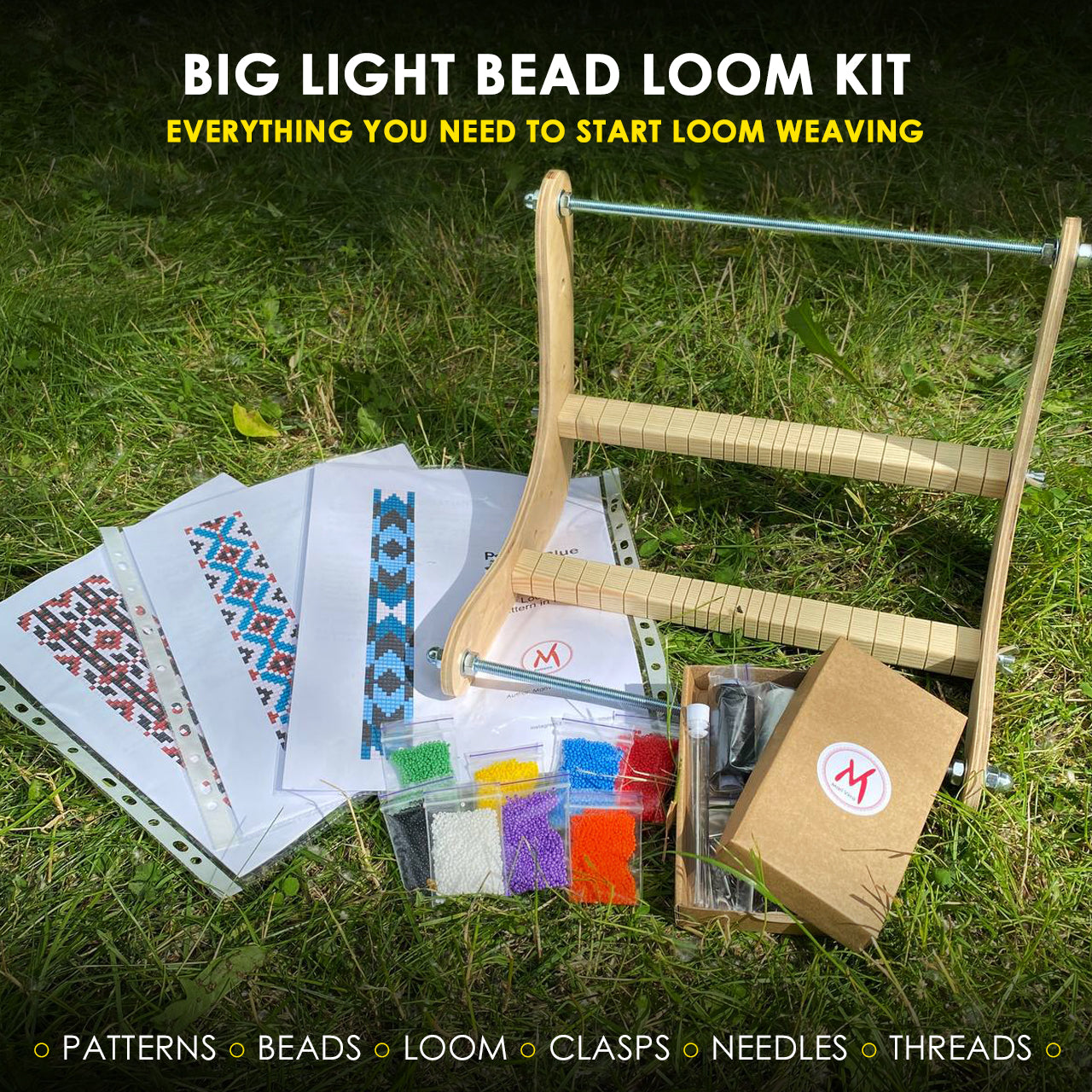 Big Light Bead Loom Kit - Everything you need to start loom weaving