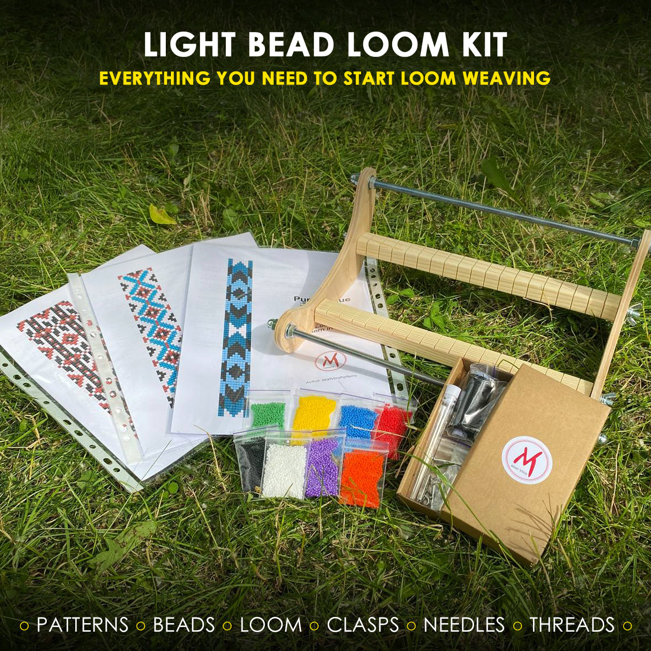 Light Bead Loom Kit - Everything you need to start loom weaving
