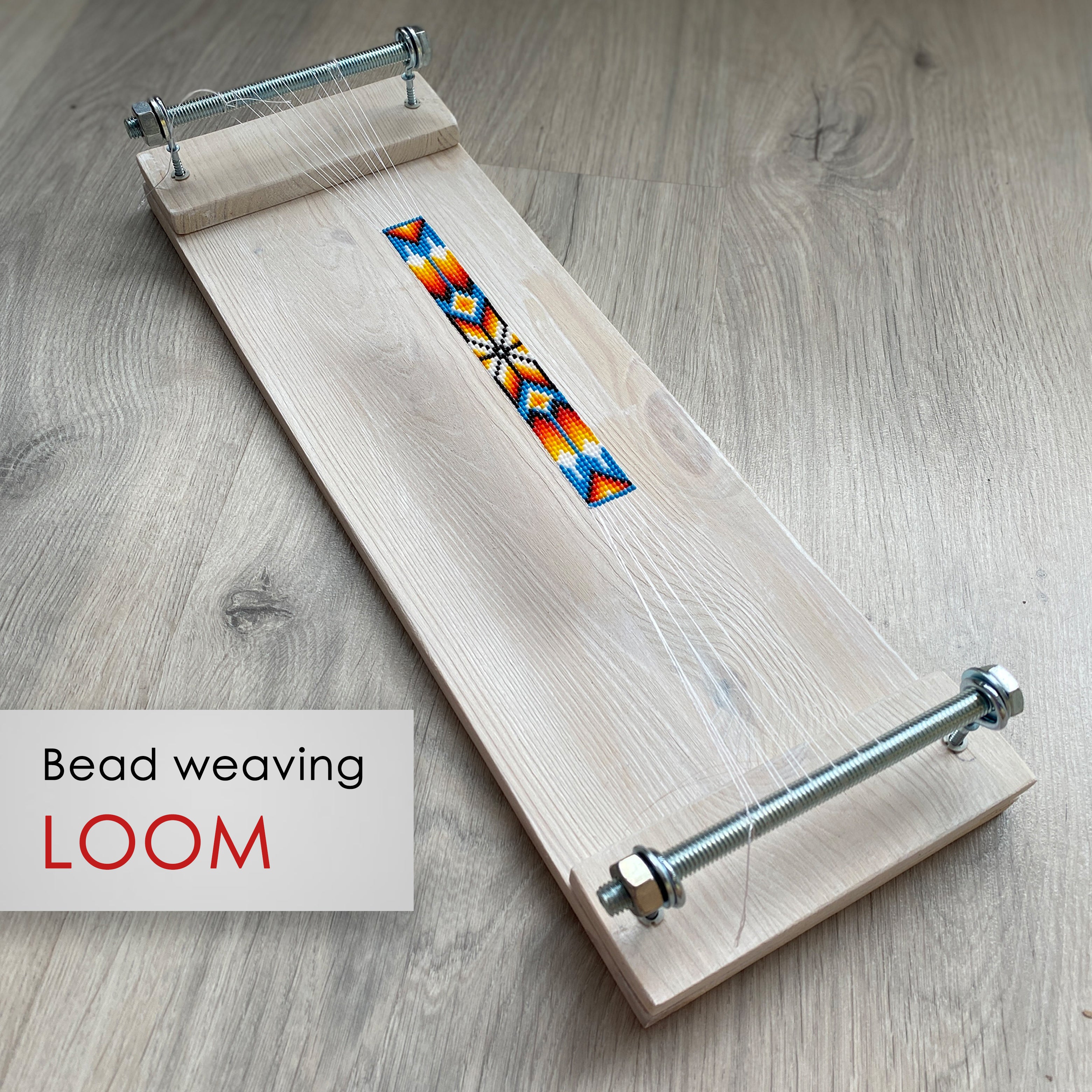 White Author's Loom for ONLY SHORT seed beadwork weaving – MariVirra