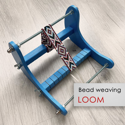 Blue Mini Professional Wooden Loom