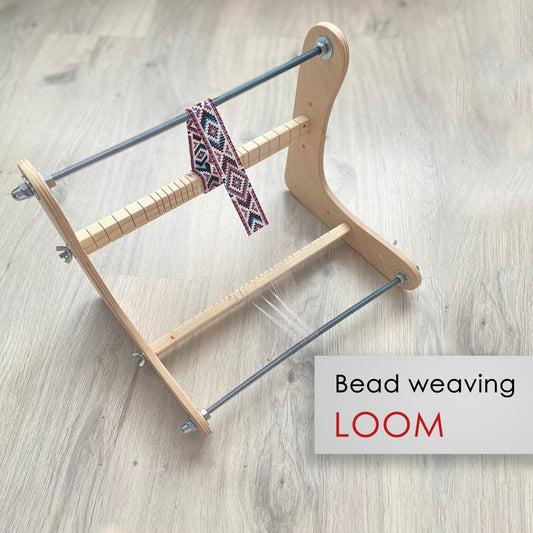 Big Wooden Loom for LONG seed beadwork weaving