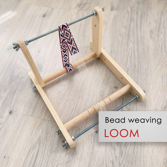 Upright Loom for LONG seed beadwork weaving