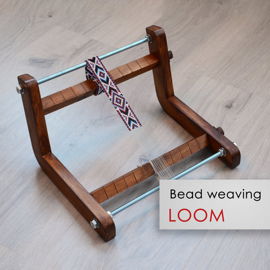 Dark Modern Loom for LONG seed beadwork weaving
