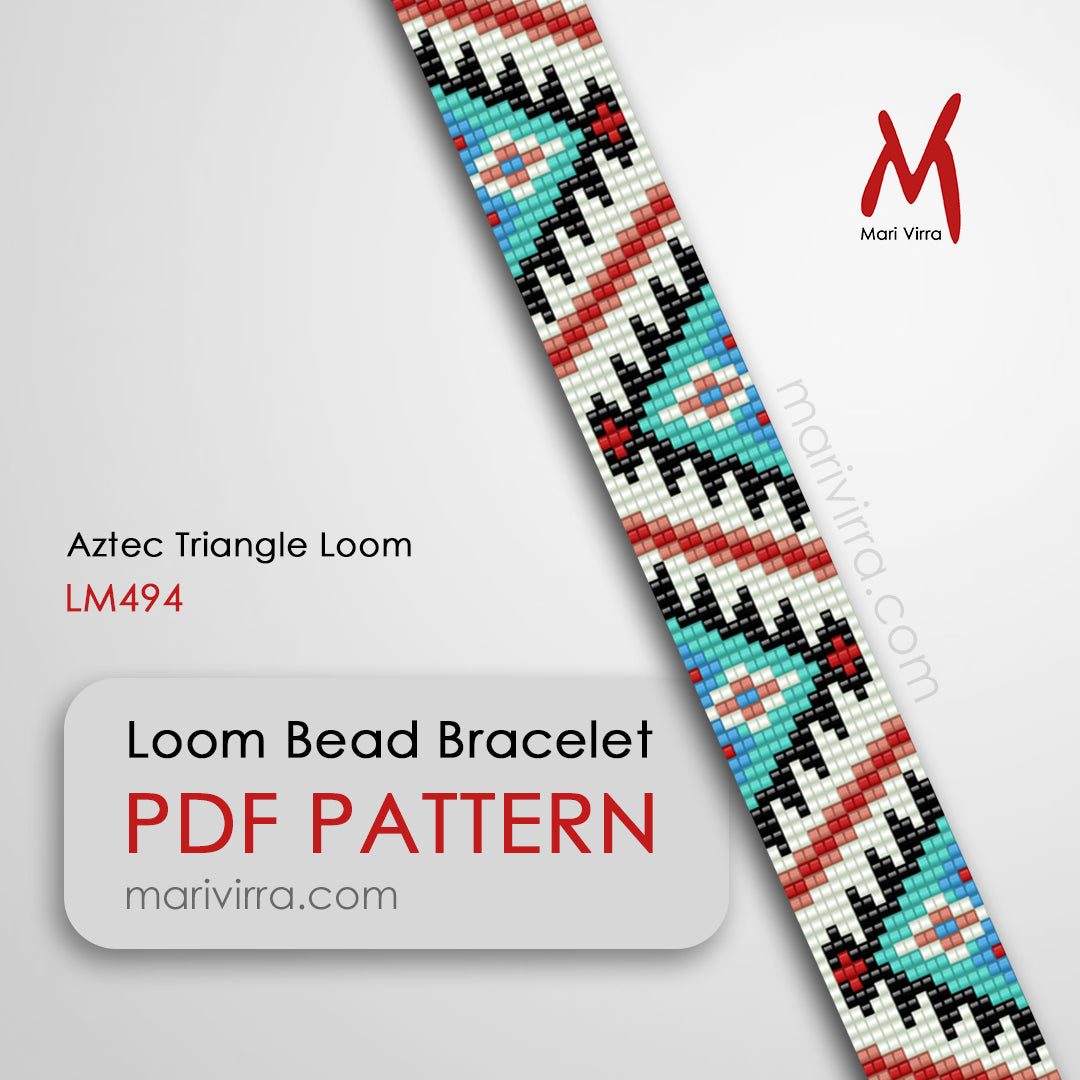 Aztec Triangle Bracelet Loom Digital Bead Pattern