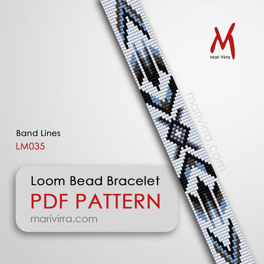 Band Lines Geometry Loom Digital Bead Pattern