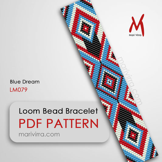 Blue Dream Loom Digital Bead Pattern