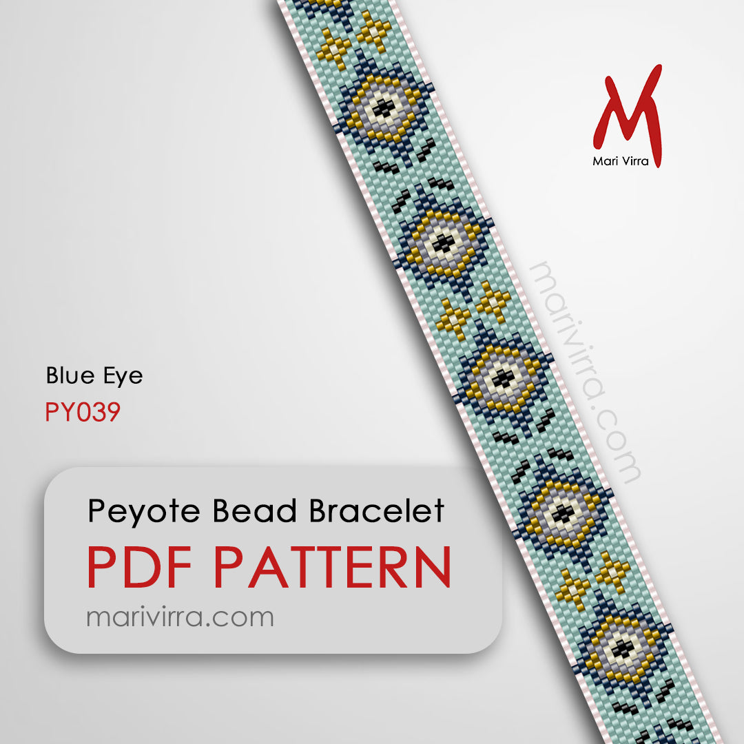 Blue Eye Peyote Digital Bead Pattern