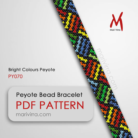 Bright Colours Peyote Digital Bead Pattern