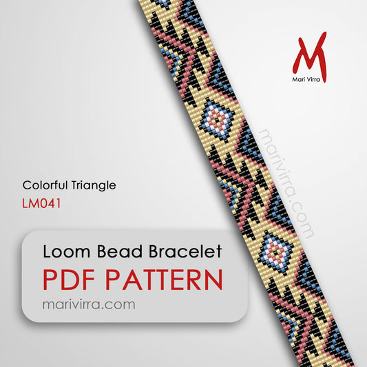 Colorful Triangle Loom Digital Bead Pattern