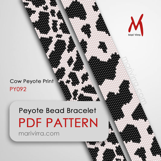 Cow Peyote Print Peyote Digital Bead Pattern