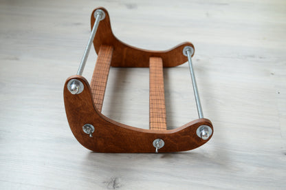 Dark Wooden Loom for LONG seed beadwork weaving